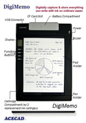 DigiMemo Digital Writing Pad - features