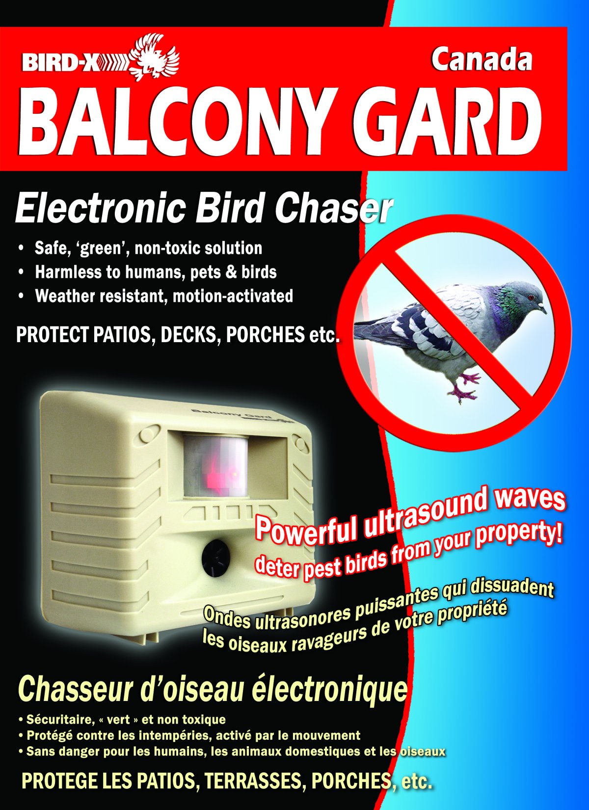 Balcony Gard LF by Bird-X : BirdXCanada - Detailed Specification Page