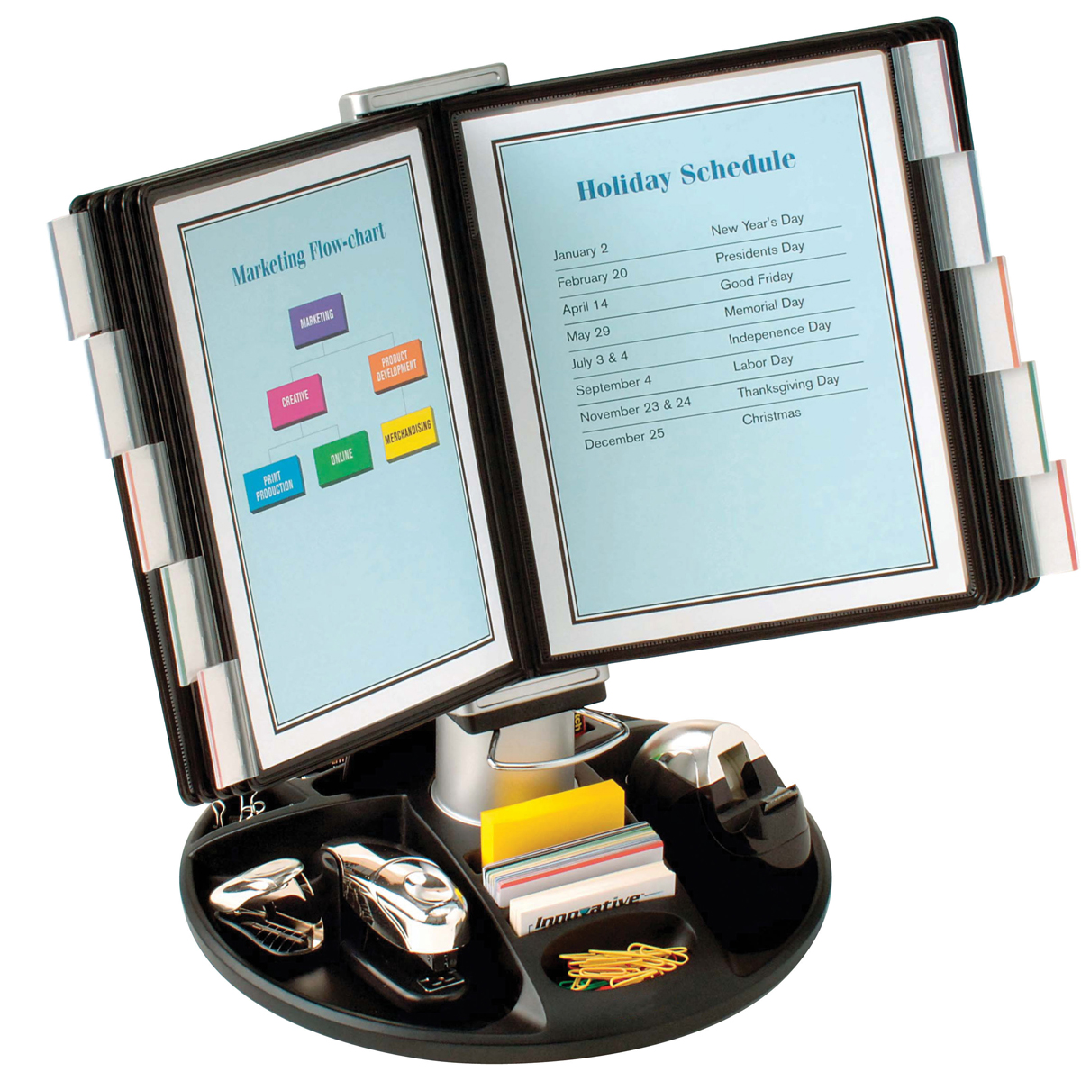 Executive Rotary Base Flip And Find Display Carousel By Aidata
