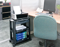 Machine Cart / Storage Shelves / Monitor Stand In Use