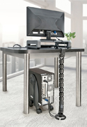 Under Desk Spine Cable Management  - In Use
