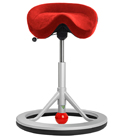 Back App Ergonomic Chair - Red Alcantara Fabric