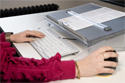 Click to enlarge FlexDesk 640 - Keyboard Fits Between Feet