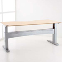 Click to enlarge Conset 501-11 Series Heavy Duty Electric Height Adjustable Desk Base Show with Top