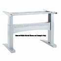 Click to enlarge Conset 501-11 Series Heavy Duty Electric Height Adjustable Desk Base