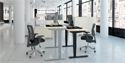 Click to enlarge 501-37 Series 2-Leg Electric Variable Width Height Adjustable Base - Office Environment