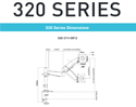 Click to enlarge 320 Series Pole Mount Single Monitor Articulating Arm - Range of Motion