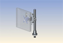 Single Articulating Arm Monitor Mount - angled view