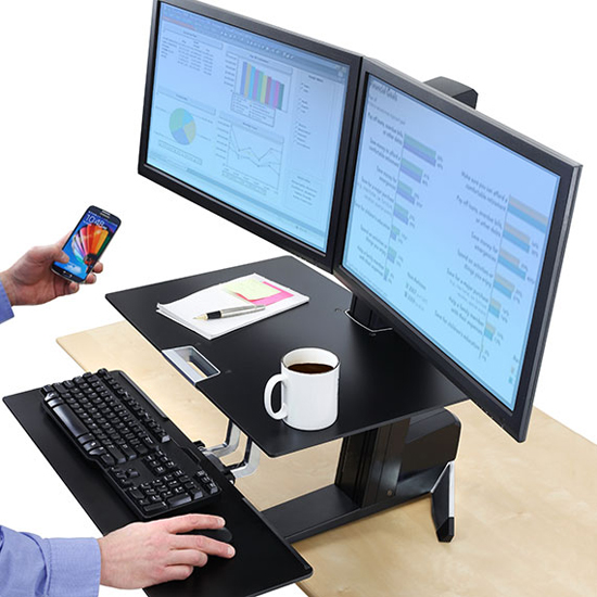 WorkFit S Dual Sit Stand Workstation with Worksurface by Ergotron