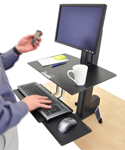 Ergotron Workfit S Single HD Sit-Stand Workstation with Worksurface for convenience