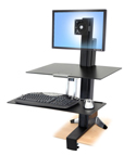 Ergotron Workfit S Single LD Sit-Stand Workstation with Worksurface