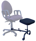 Click to enlarge ErgoUP Double Leg and Foot Rest - attached to chair