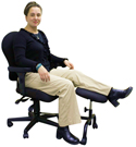 Click to enlarge ErgoUP Single Leg and Foot Rest - supporting one leg