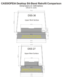 CASSIOPEIA Desktop Sit-Stand Retrofit - Model Comparison