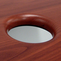 DIADEM Waterfall Table Tops - Grommet Waterfall Edge Details