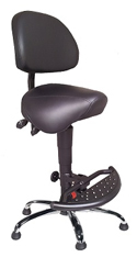 EQUSIT Saddle Drafting Chair with Folding Footrest and Base - Model ESDC-F-83016