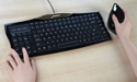 Evoluent Reduced Reach Right Handed Keyboard, load balancing with left hand on numbers, right hand on mouse