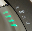 VerticalMouse 4, Closeup of Speed Toggle LED Indicator