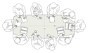 Confluence Conference Table - 8 Person Dimensions