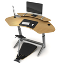 Locus Sphere Desk shown with Locus Seat and Optional Shelf