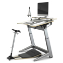 Locus Standing Desk with Stay Flat Shelf (showing with Locus Seat and Accessories)