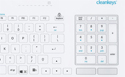 Cleankeys CK5 Wired Keyboard - Integrated Touchpad and Keypad