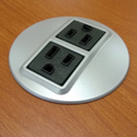 Optional Grommet Mount Power Outlet Available in Black or Silver