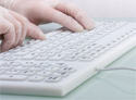 Indukey Smart Clinical Compact Financial Keyboard - Ideal for Lab or Clinical Environments
