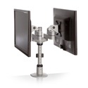 Dual Monitor Pole Mount - Articulates for Storage