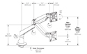 E2 Articulating Monitor Arm - SPECS