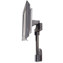 Medium Reach Lateral LCD Arm on Pole - side view with wall mount