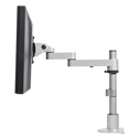 Medium Reach Lateral LCD Arm on Pole - extension view with desk mount