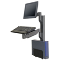 Wall Mounted Workstation with Vertical Mounting Track