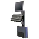Wall Mounted Workstation with Vertical Mounting Track - compact
