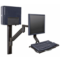 Wall Mounted Workstation with Vertical Mounting Track - different configuration