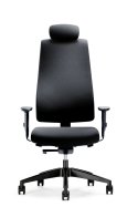 Front View of Goal Chair (Black Fabric)