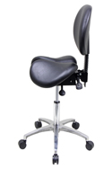 Kanewell Twin Adjustable Saddle Chair with Articulating Backrest - Side Profile
