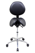 Kanewell Twin Adjustable Saddle Chair with Articulating Backrest - Front View