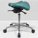 Kanewell Twin Adjustable Saddle Stool - Teal Vinyl