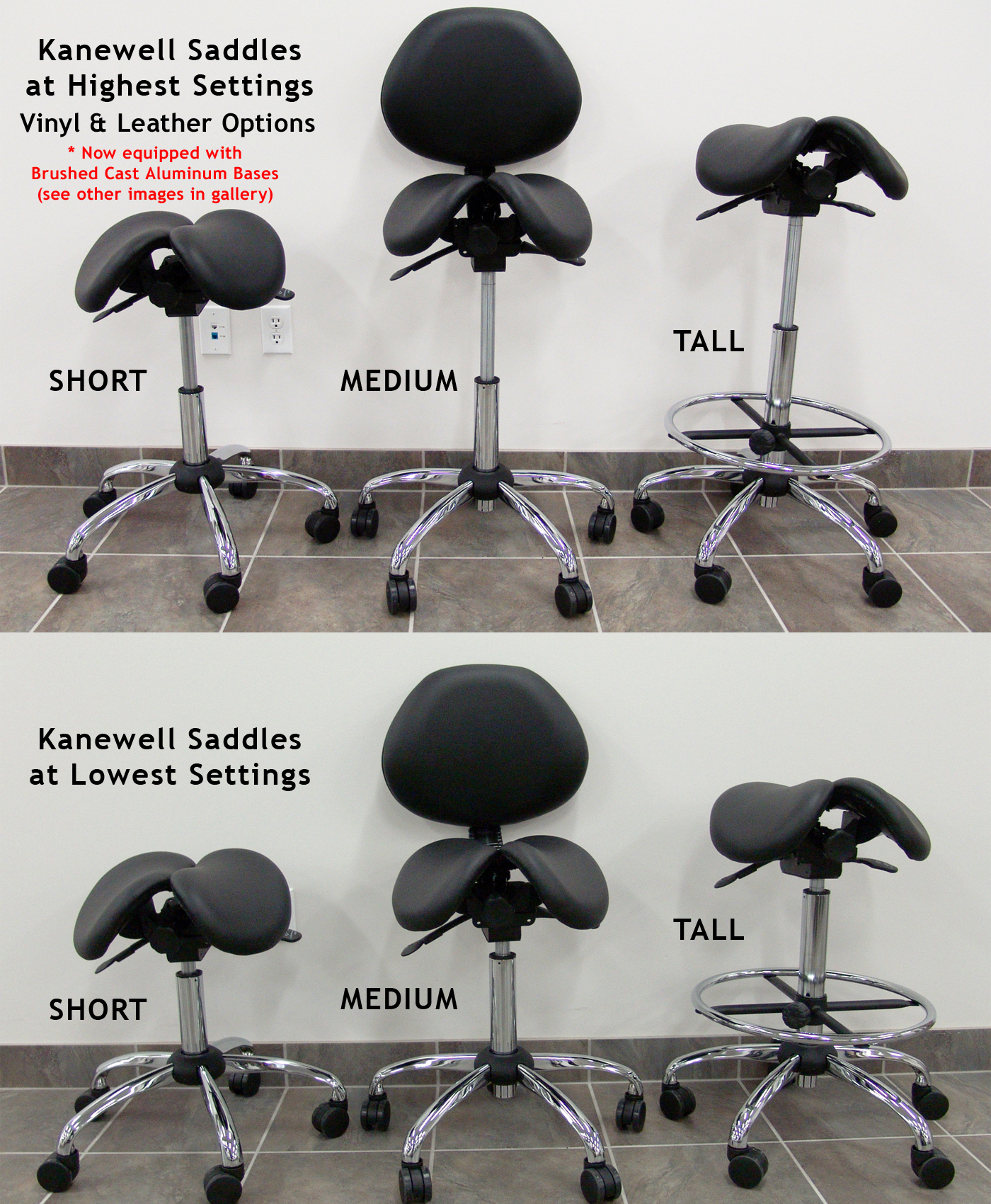 Split Saddle Stool, Twin Seat Saddle Stool, Comfortable Seat Cushion