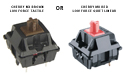 Low force Tactile or Quiet Linear Mechanical Keyswitches