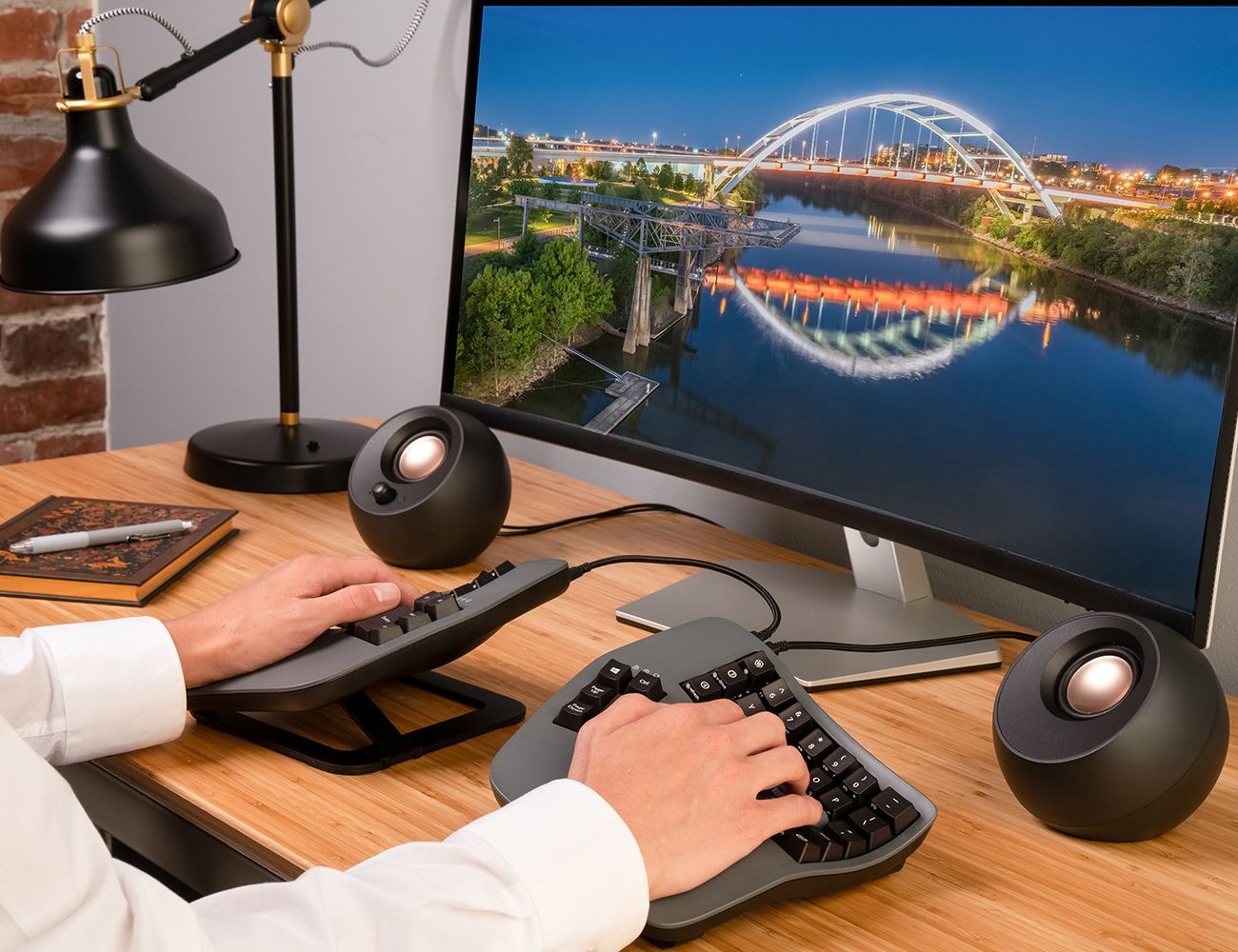 Advantage360 Linear Quiet Contoured Keyboard by Kinesis