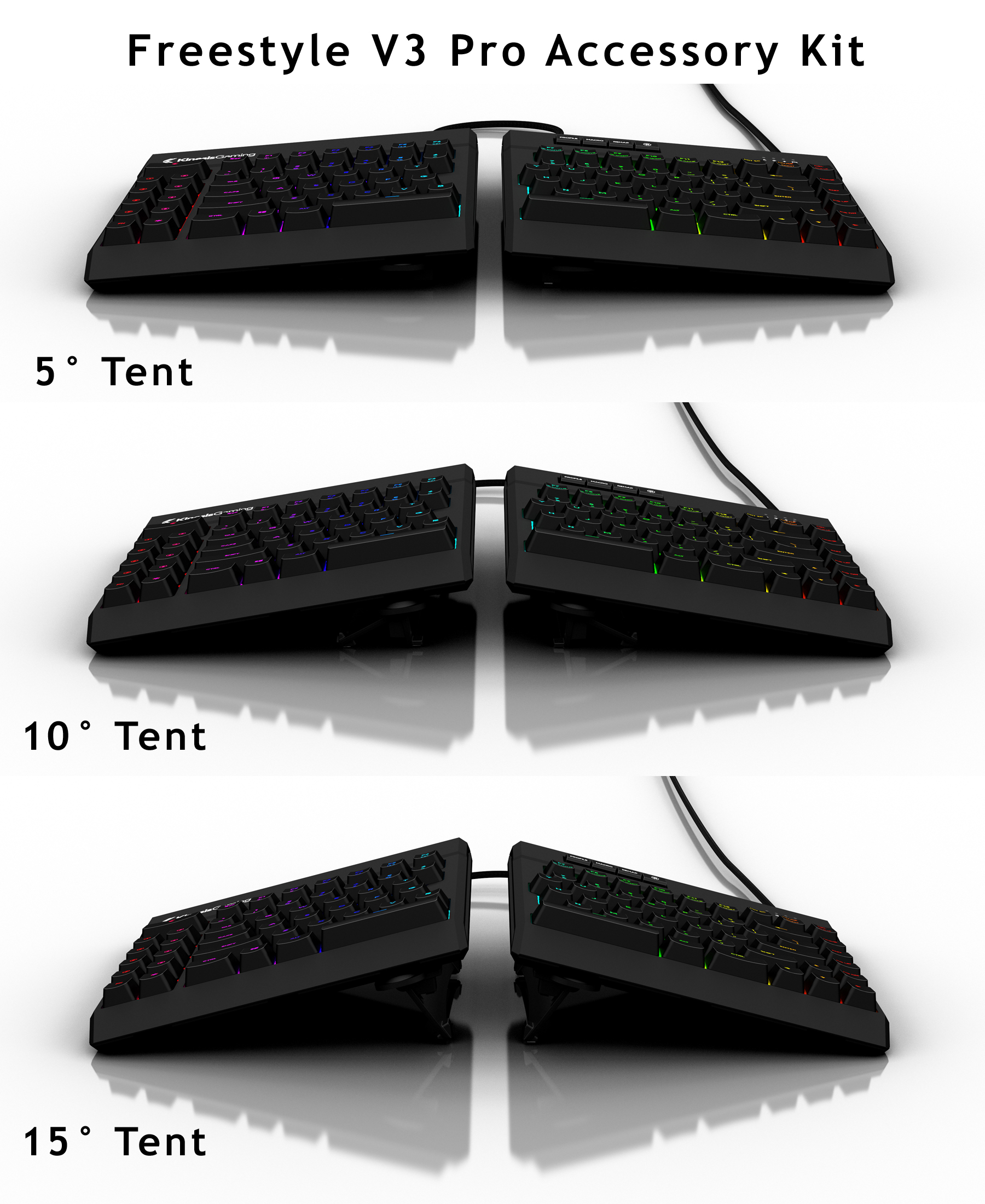 Freestyle Edge RGB Split Mechanical Gaming Keyboard by Kinesis 