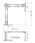 Allegretto Height Adjustable 3-Leg Table Base with 24