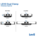 LEVO Dual Clamp Tablet Cradle Supported Size Range