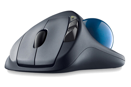 Barcelona Flipper Perseus M570 Wireless Trackball by Logitech : ErgoCanada - Detailed Specification  Page