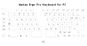 Matias Ergo Pro Low Force Keyboard - Key Layout for MAC