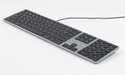 Matias RGB Backlit Wired Aluminum Keyboard - Space Gray Mac Model