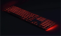 Matias RGB Backlit Wired Aluminum Keyboard - Red Backlighting