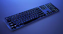 Wireless Aluminum Keyboard with Backlight - Low Light with Backlighting On